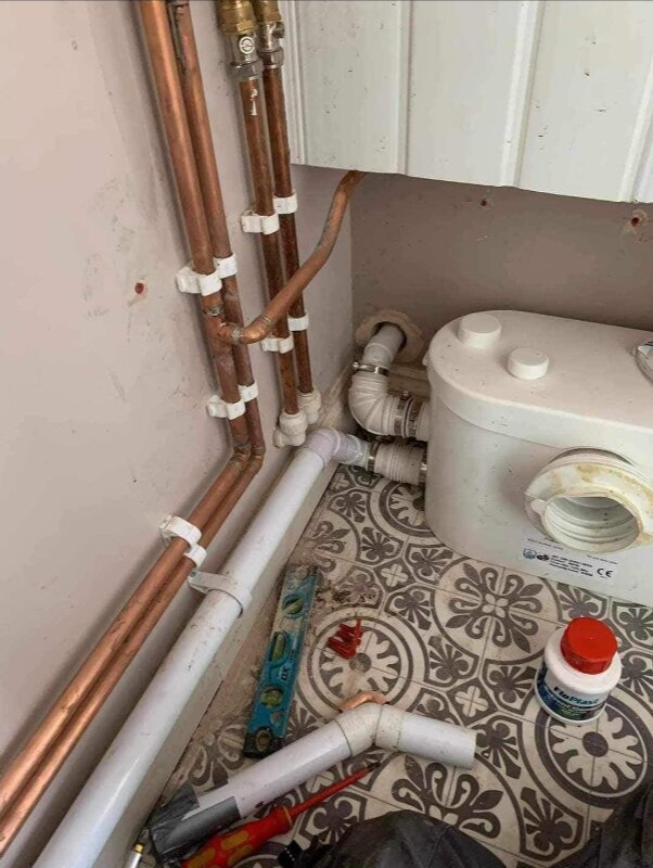 Macerator & pipework re-run